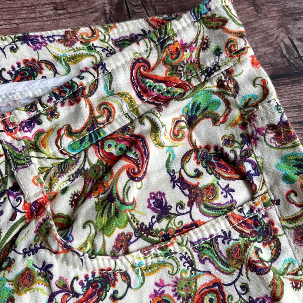 ZARA | Paisley floral print cropped trousers - Picture 3 of 8